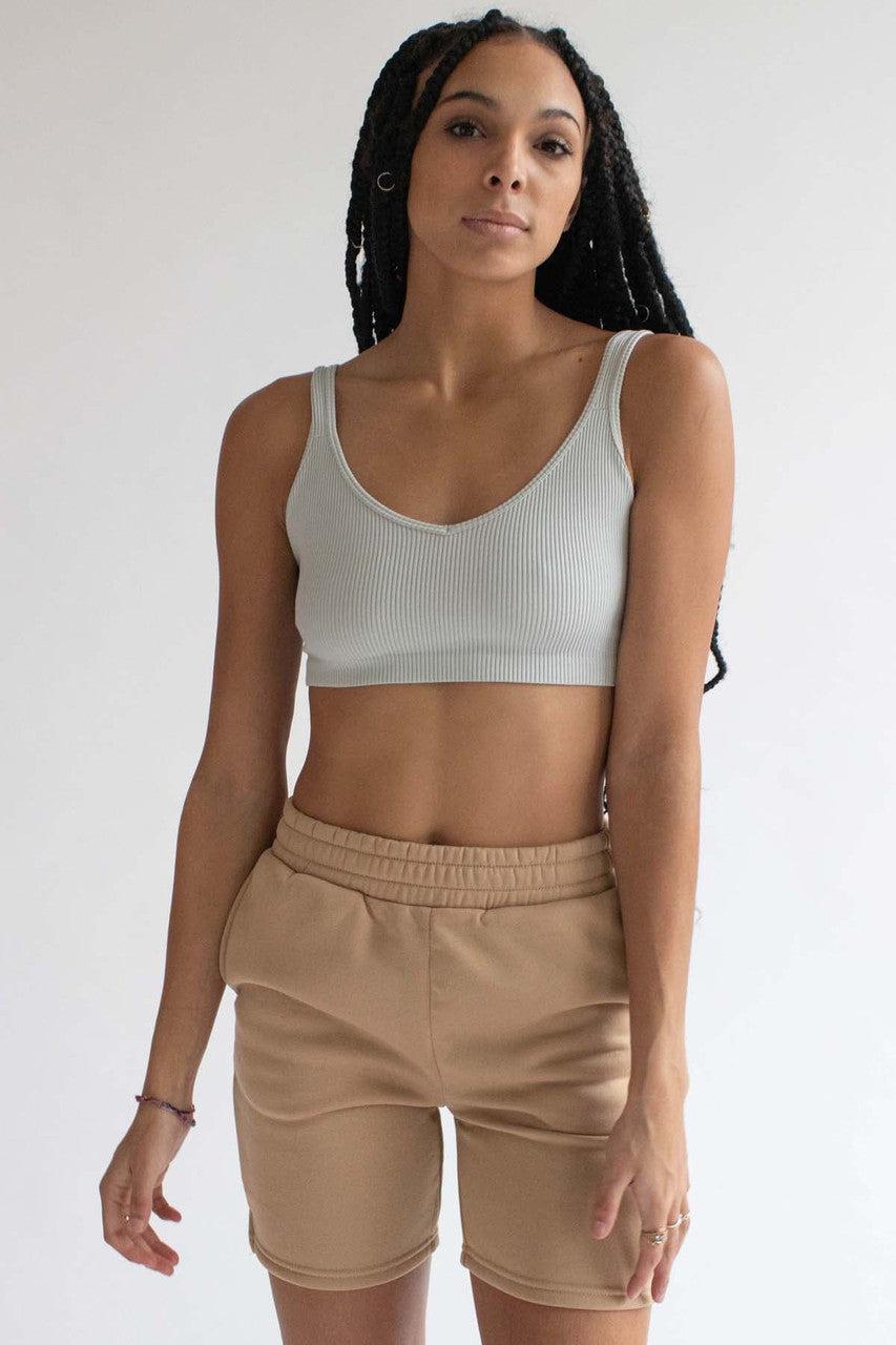 Dove Ribbed Seamless Bralette Product Image