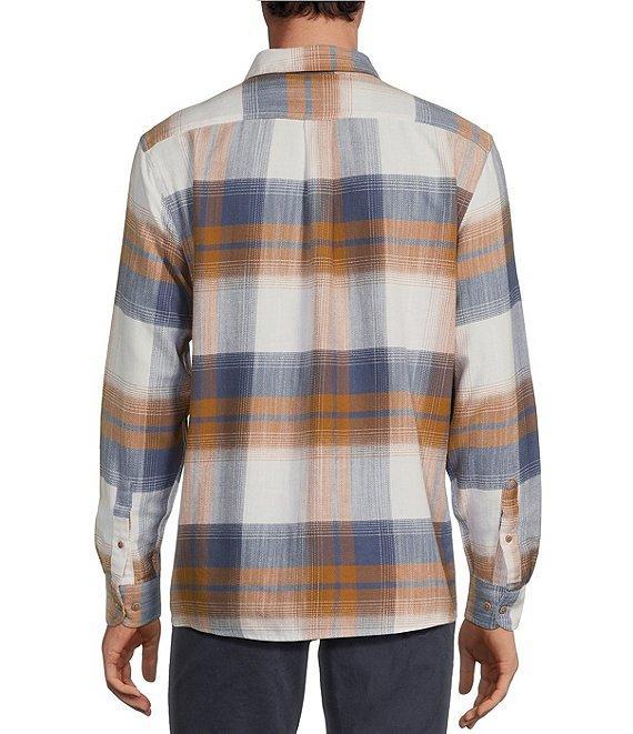 Rowm Long Sleeve Large Plaid Slub Button Front Woven Shirt Product Image