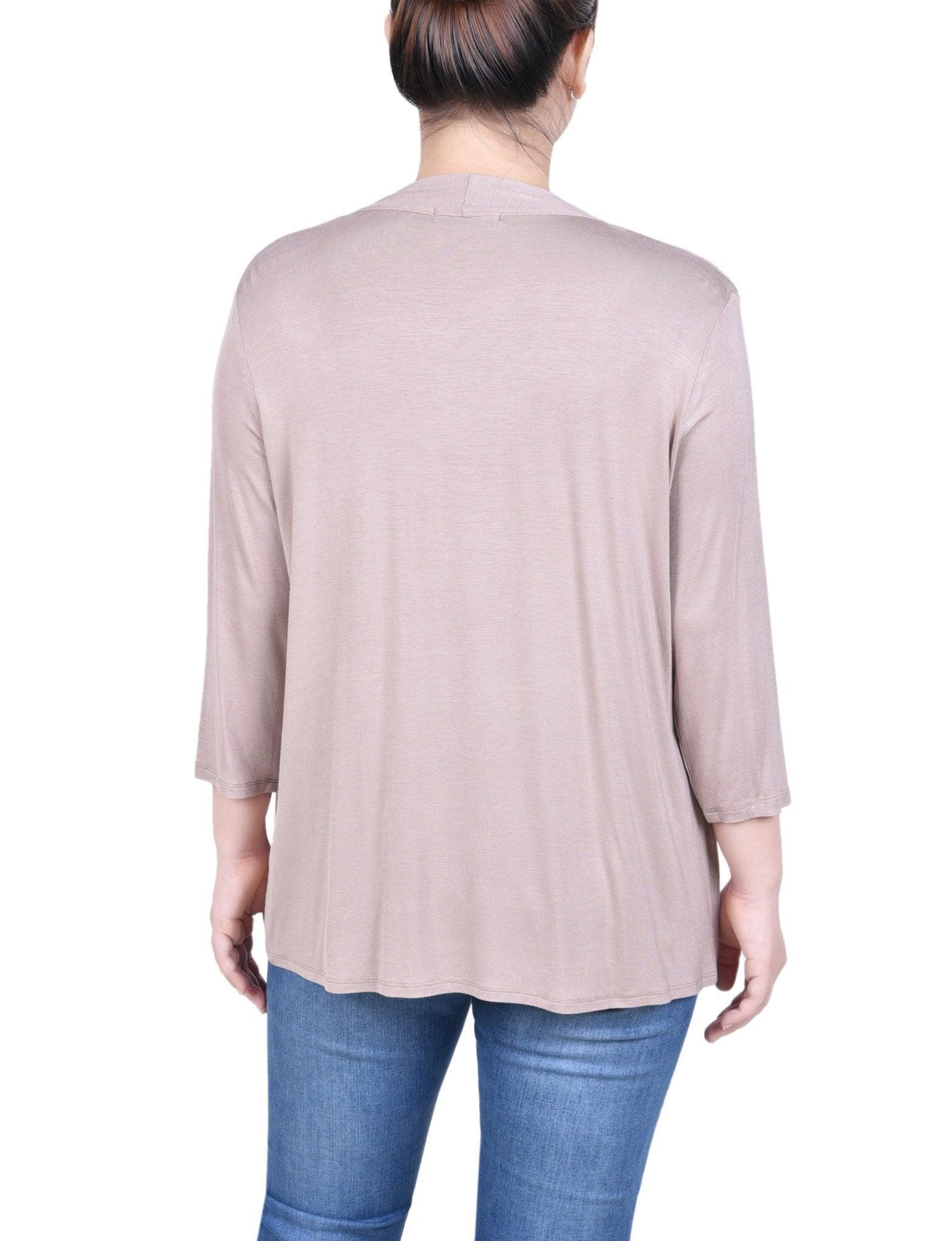 Reflecting Pond 3/4 Sleeve Solid Cardigan Product Image