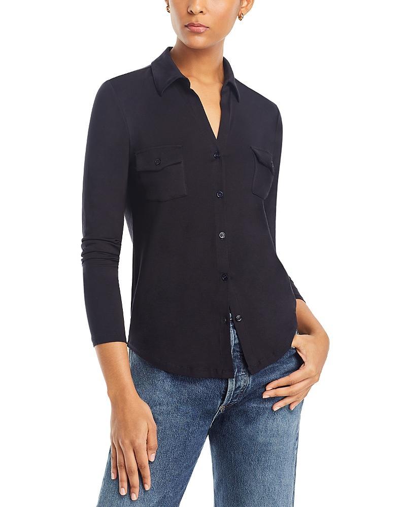 Soft Touch Button-Down Shirt with Pockets Product Image