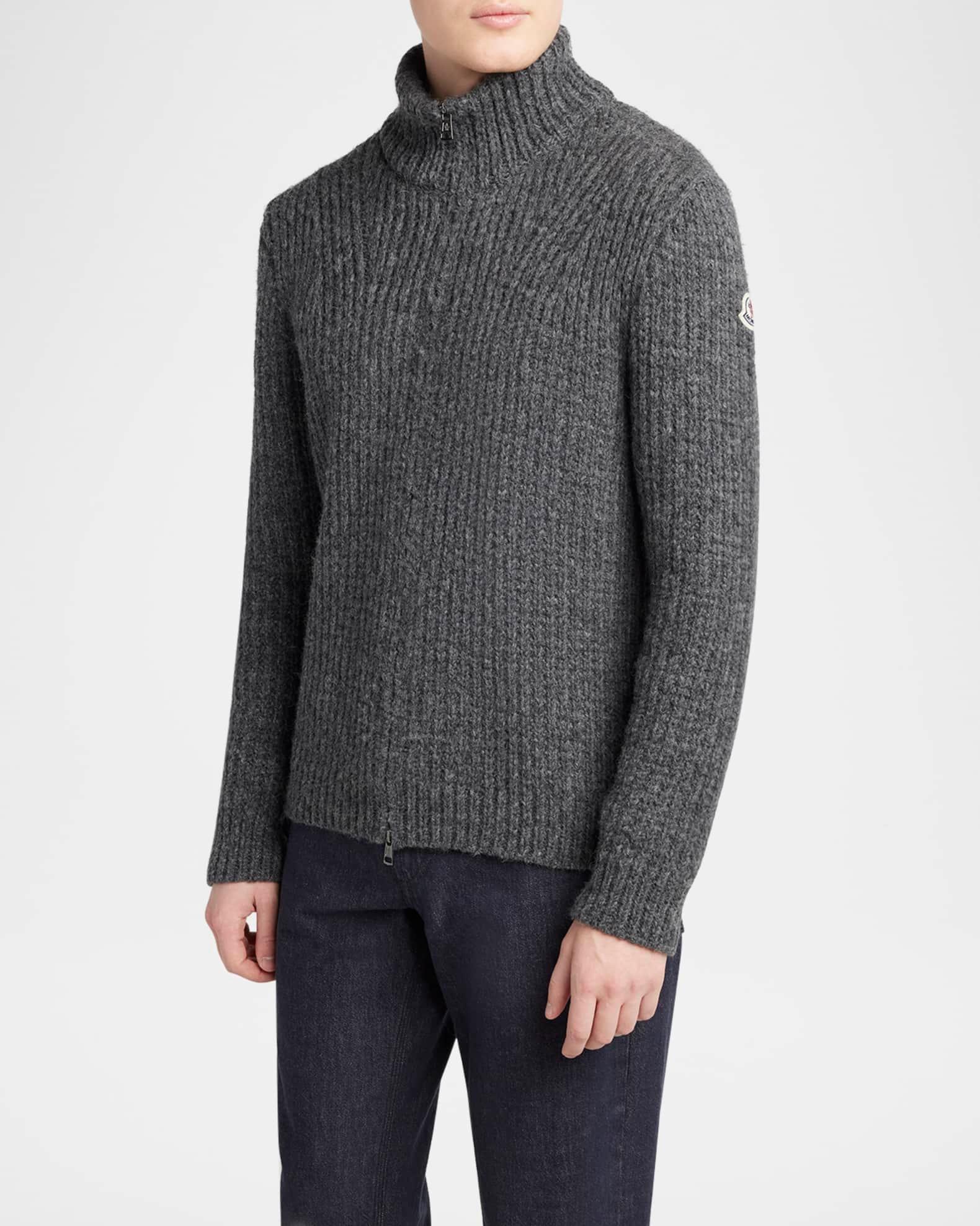 Men's Ribbed Full-Zip Sweater Product Image