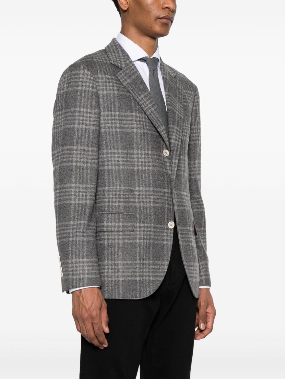 check-pattern wool-blend blazer Product Image