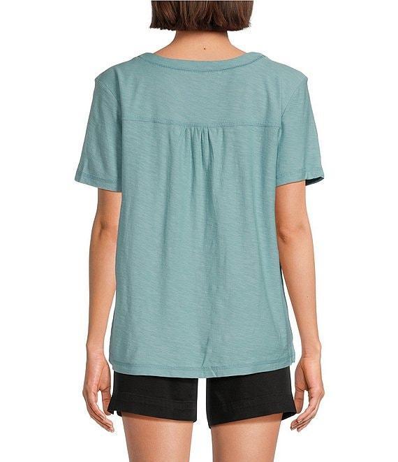 Westbound Petite Size Short Sleeve V-Neck Top Product Image