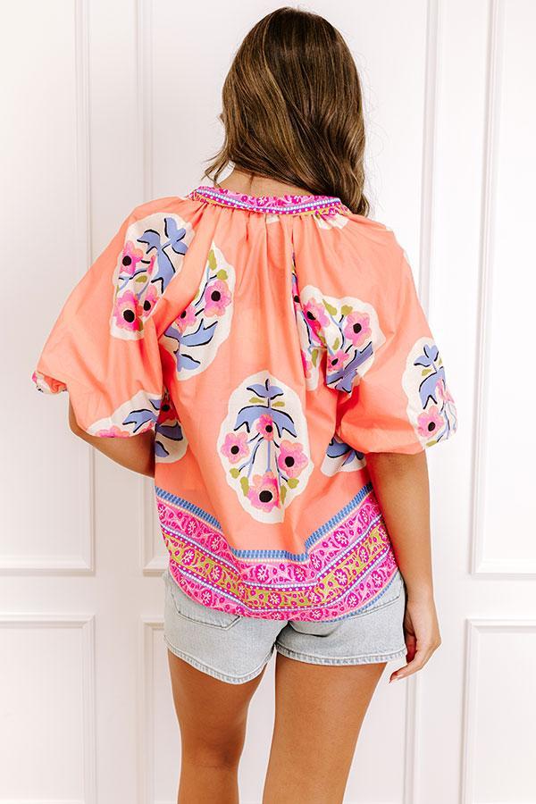 Blooming Personality Floral Shift Top Product Image