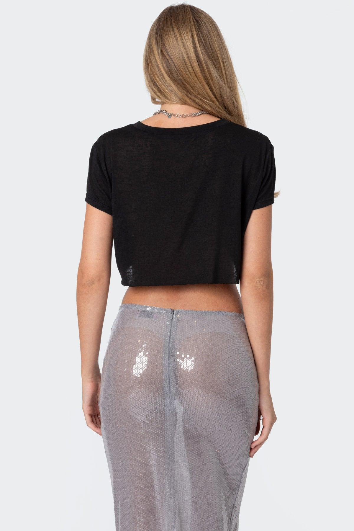 Riki Sheer Sequin Maxi Skirt Product Image