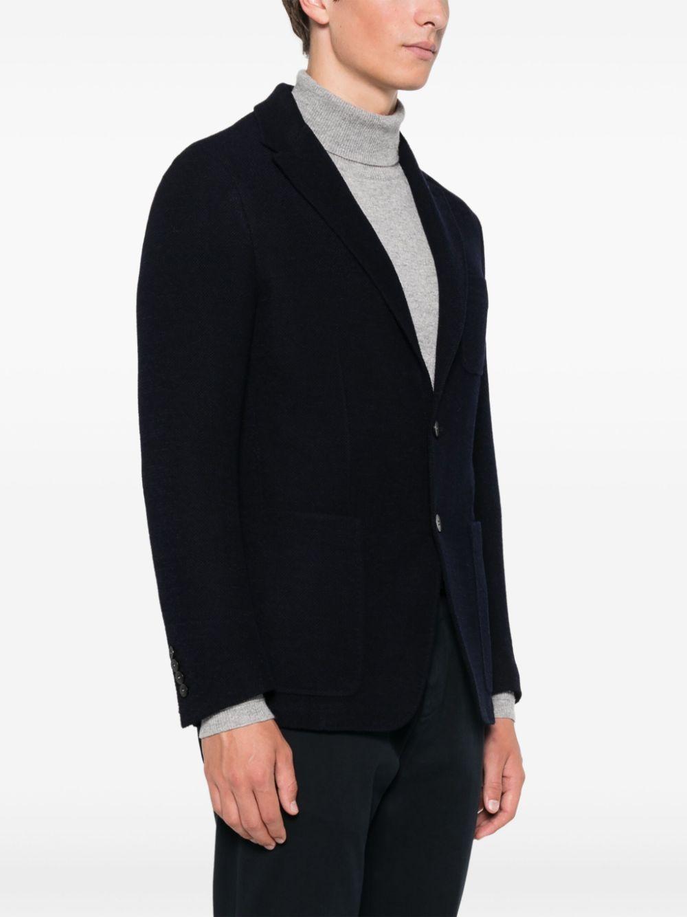 CANALI Bouclé Blazer In Blau Product Image