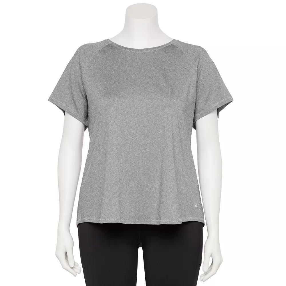 Plus Size Tek Gear Adaptive Dry Tek Tee, Women's, Size: 4XL, Gray Product Image