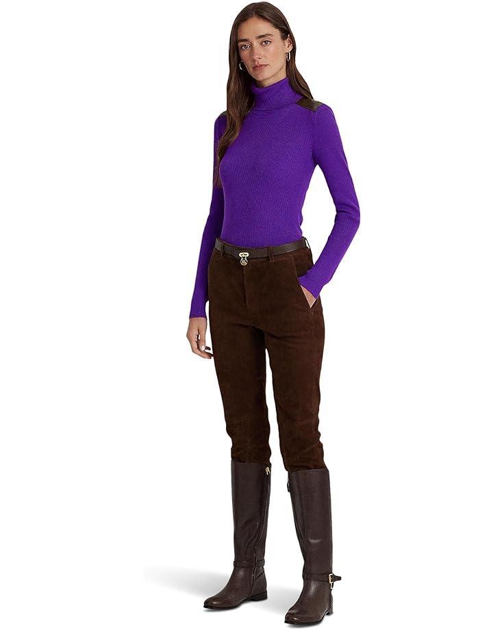 Rib-Knit Cotton-Blend Elbow-Sleeve Tee Product Image