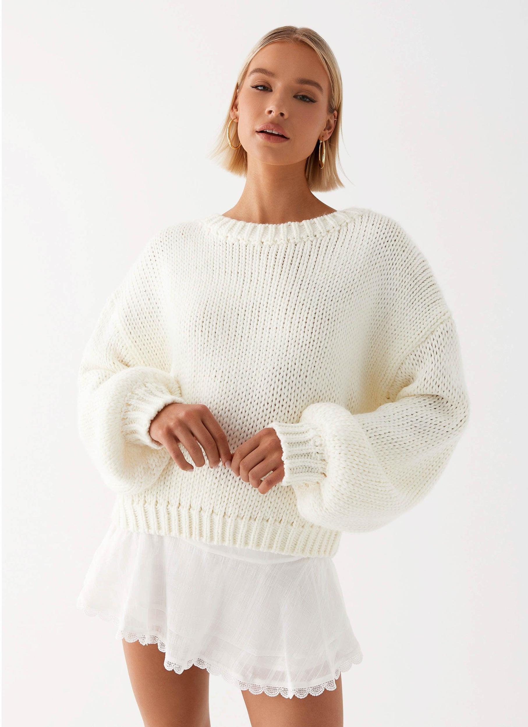 Costella Knit Sweater - Ivory Product Image
