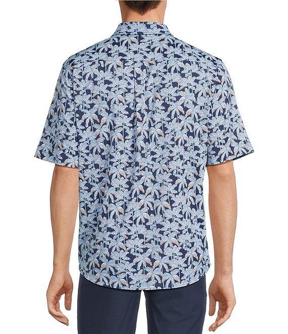 Caribbean Isle Breeze Performance Stretch Palm Print Short Sleeve Woven Shirt Product Image