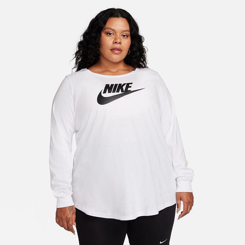 Women's Nike Sportswear Club Long-Sleeve T-Shirt (Plus Size) Product Image