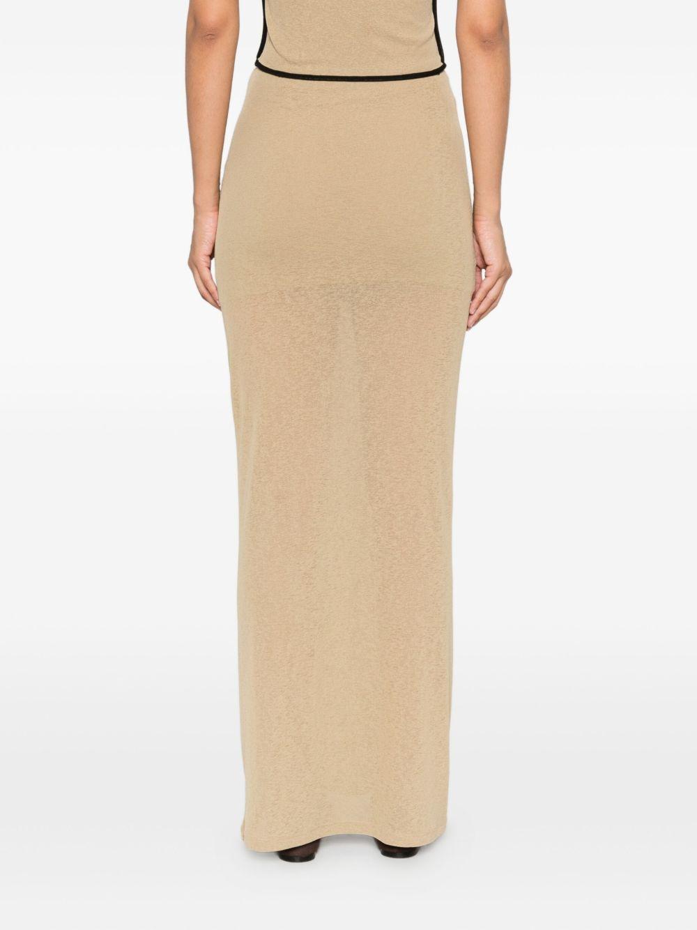 draped-panel maxi skirt Product Image