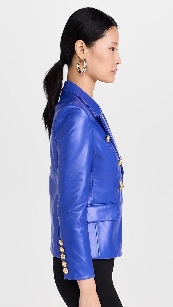 Dur Doux Blue Faux Leather Jacket | Shopbop Product Image