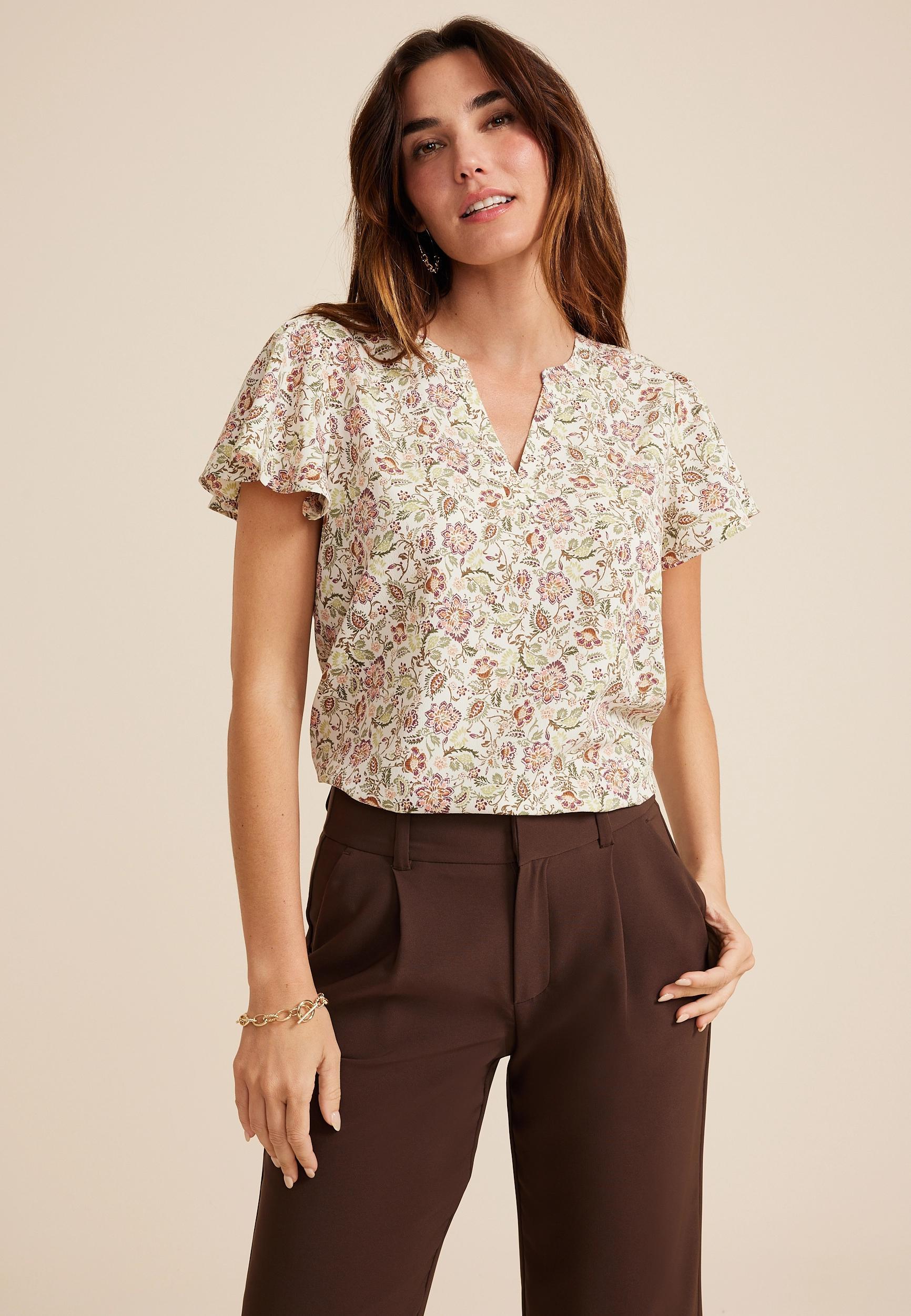 Atwood Flutter Sleeve Blouse Product Image