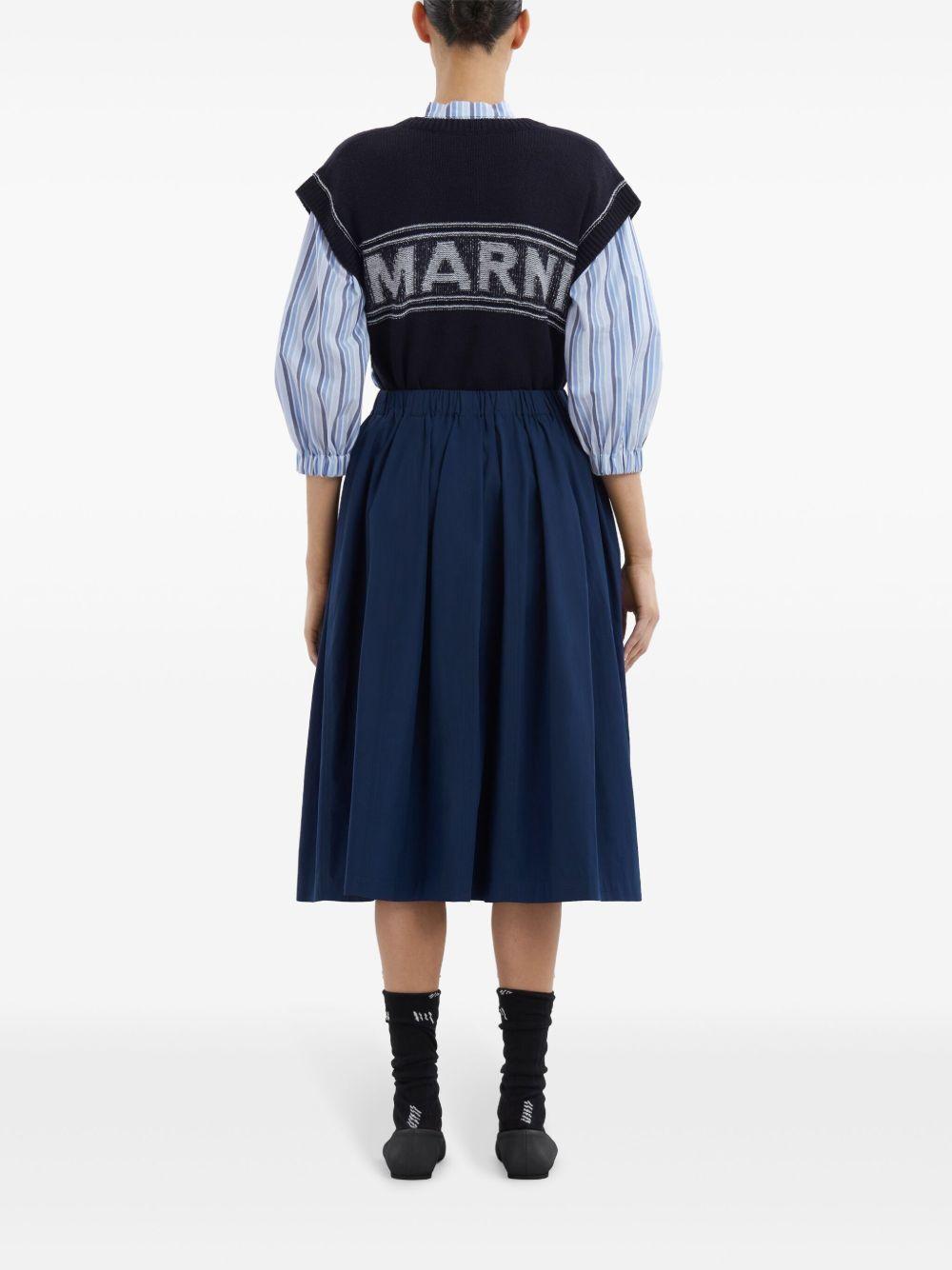 A-line cotton midi skirt Product Image