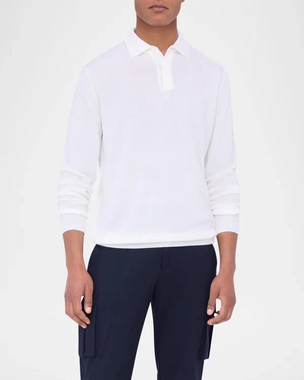 Men's Solid Polo Sweater Product Image