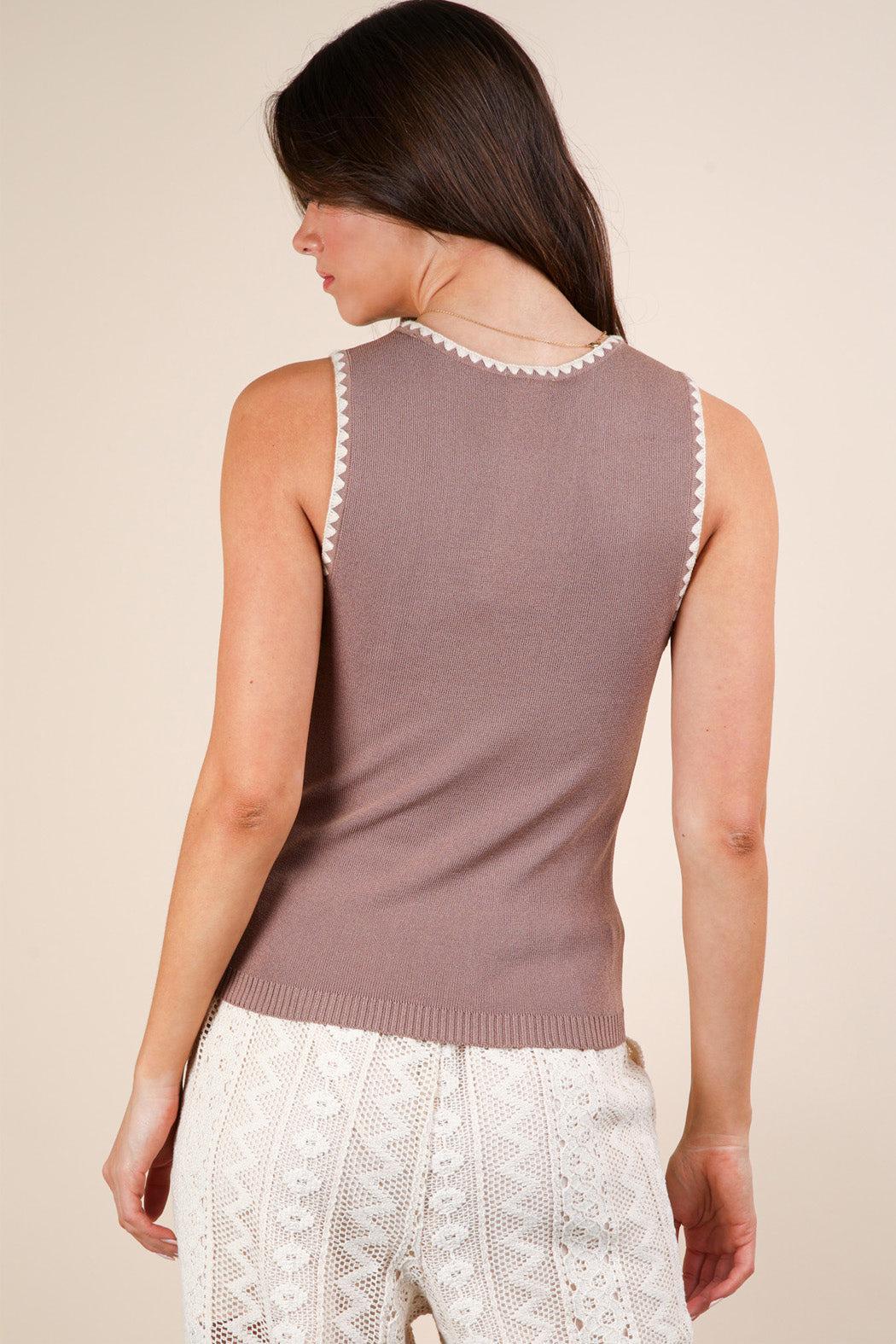 Mocha Whipstitch Tank Product Image