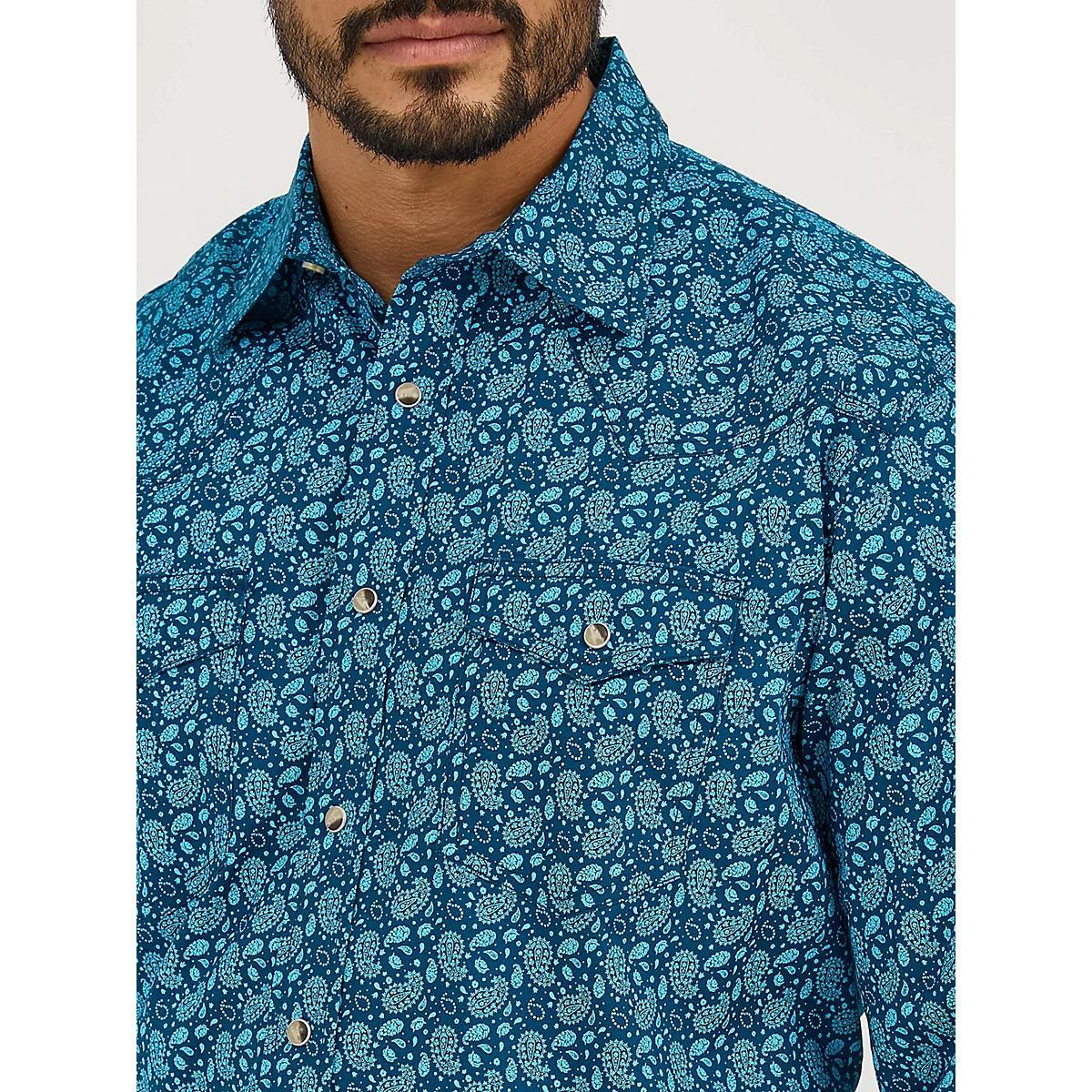 Men's 20X® Competition Advanced Comfort Long Sleeve Two Pocket Western Snap Shirt Fence Product Image