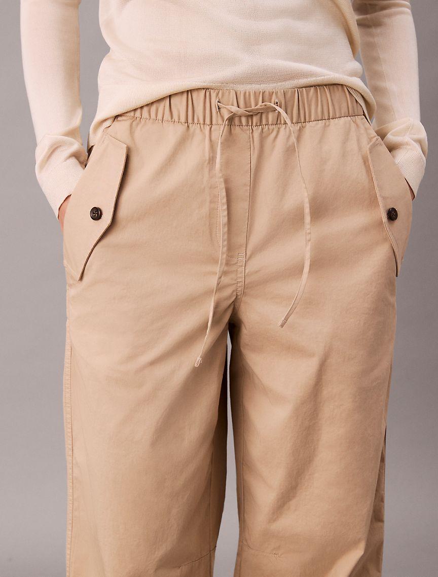 Calvin Klein Womens Cotton Cargo Pants - Brown Product Image