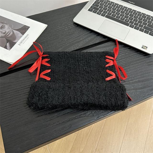 Lace Up Roll Up Beanie Product Image