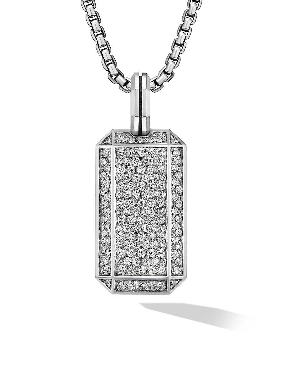 Mens Deco Tag in Sterling Silver Product Image