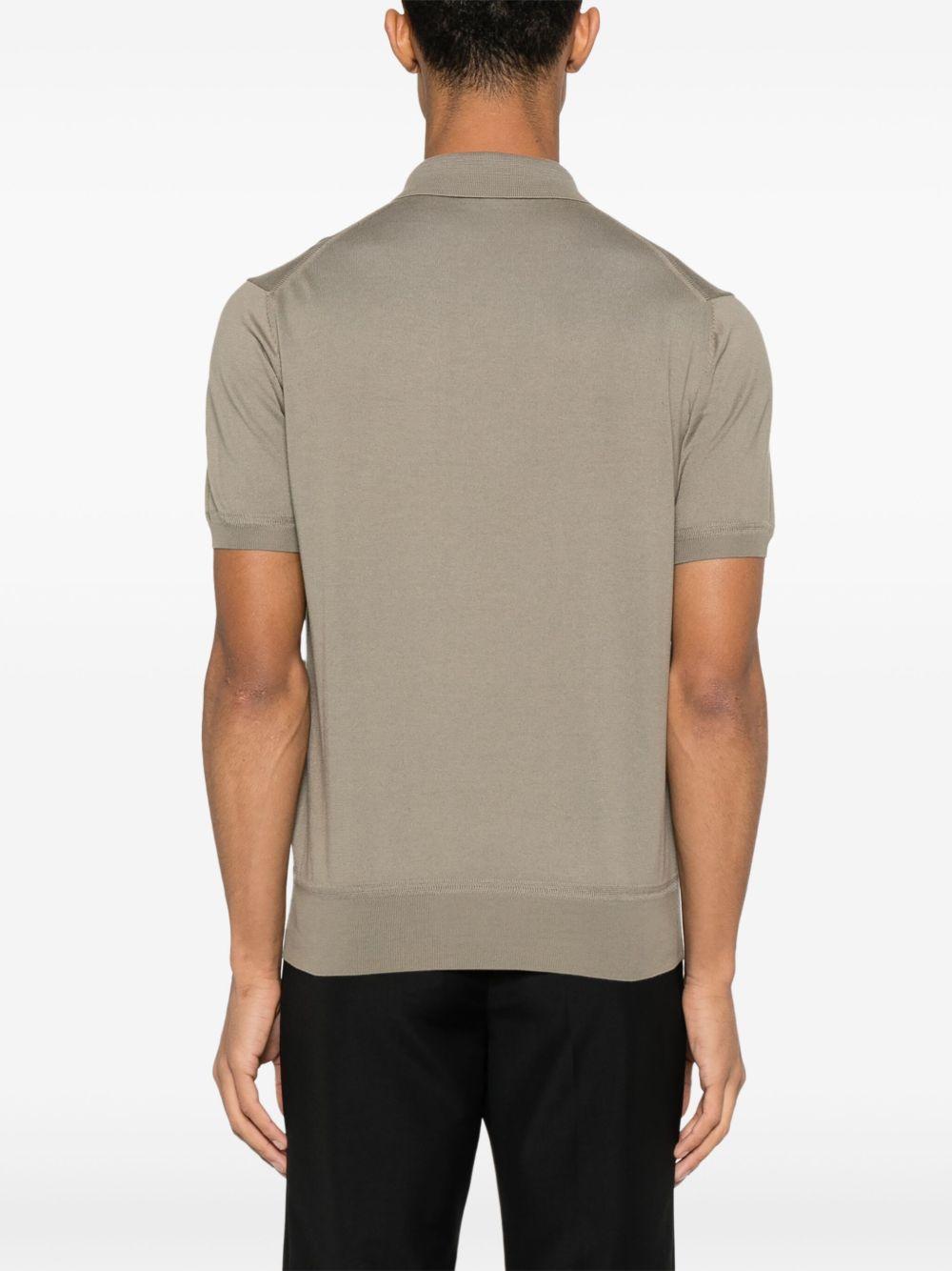 fine-knit polo shirt Product Image