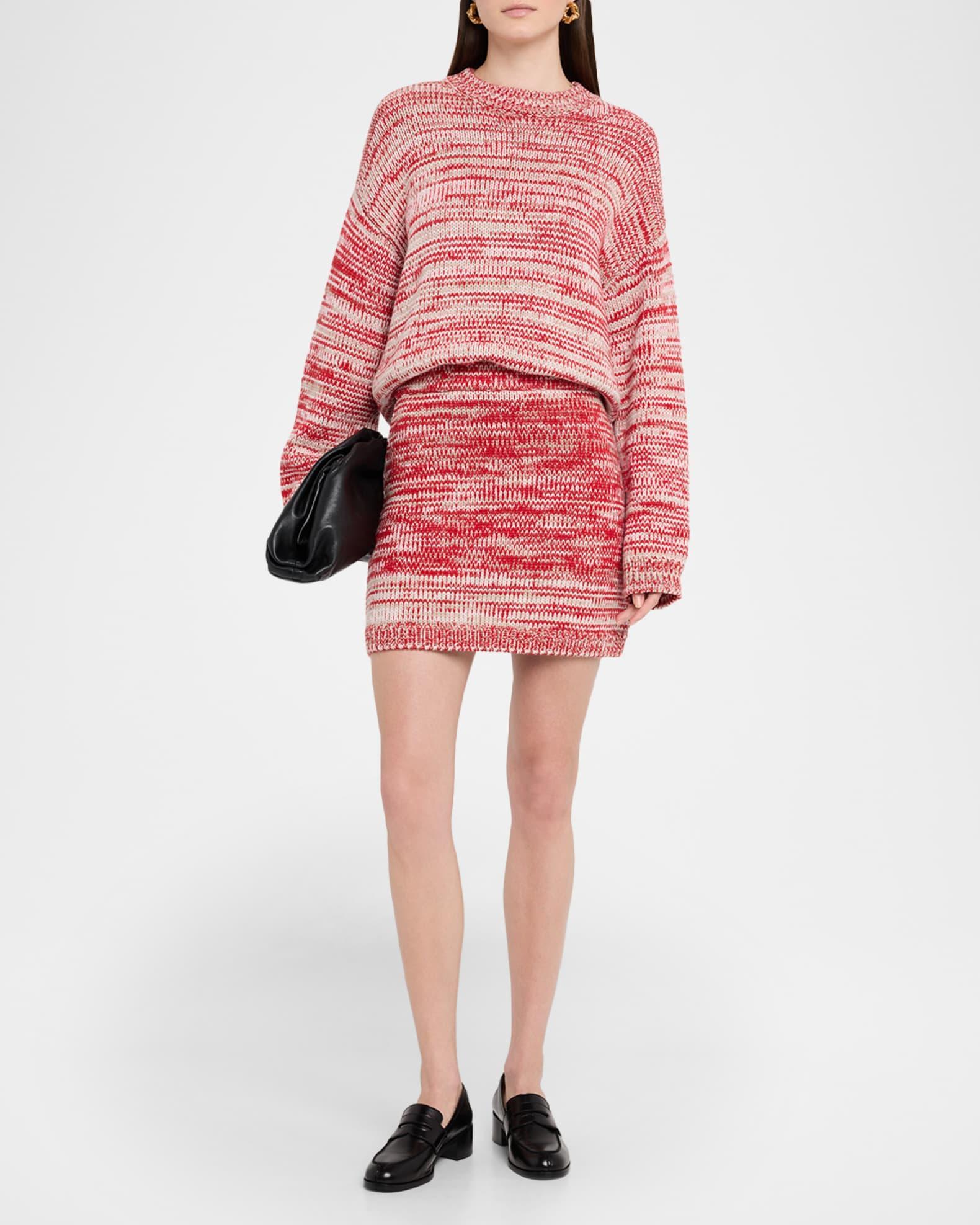 Oversized Crewneck Wool-Bend Sweater Product Image