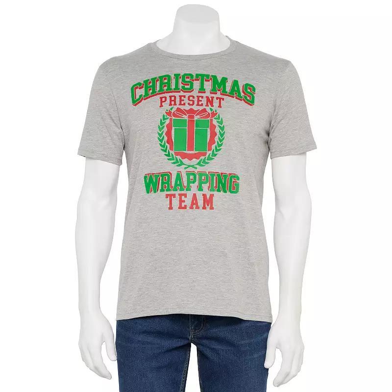 Mens Christmas Present Wrapping Team Graphic Tee Product Image