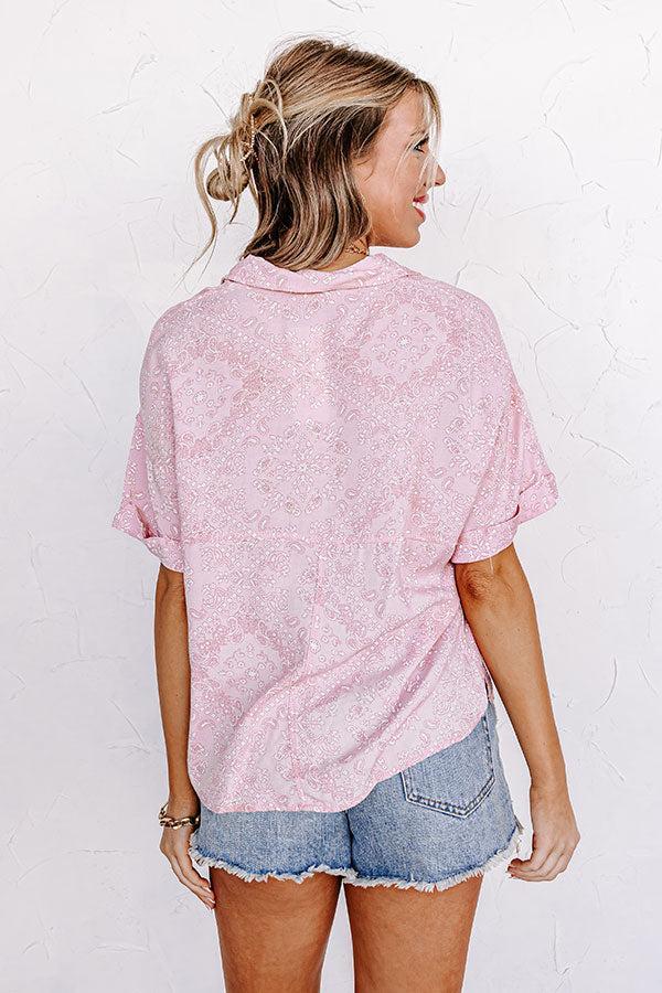 Soho Endeavors Paisley Top In Pink Product Image