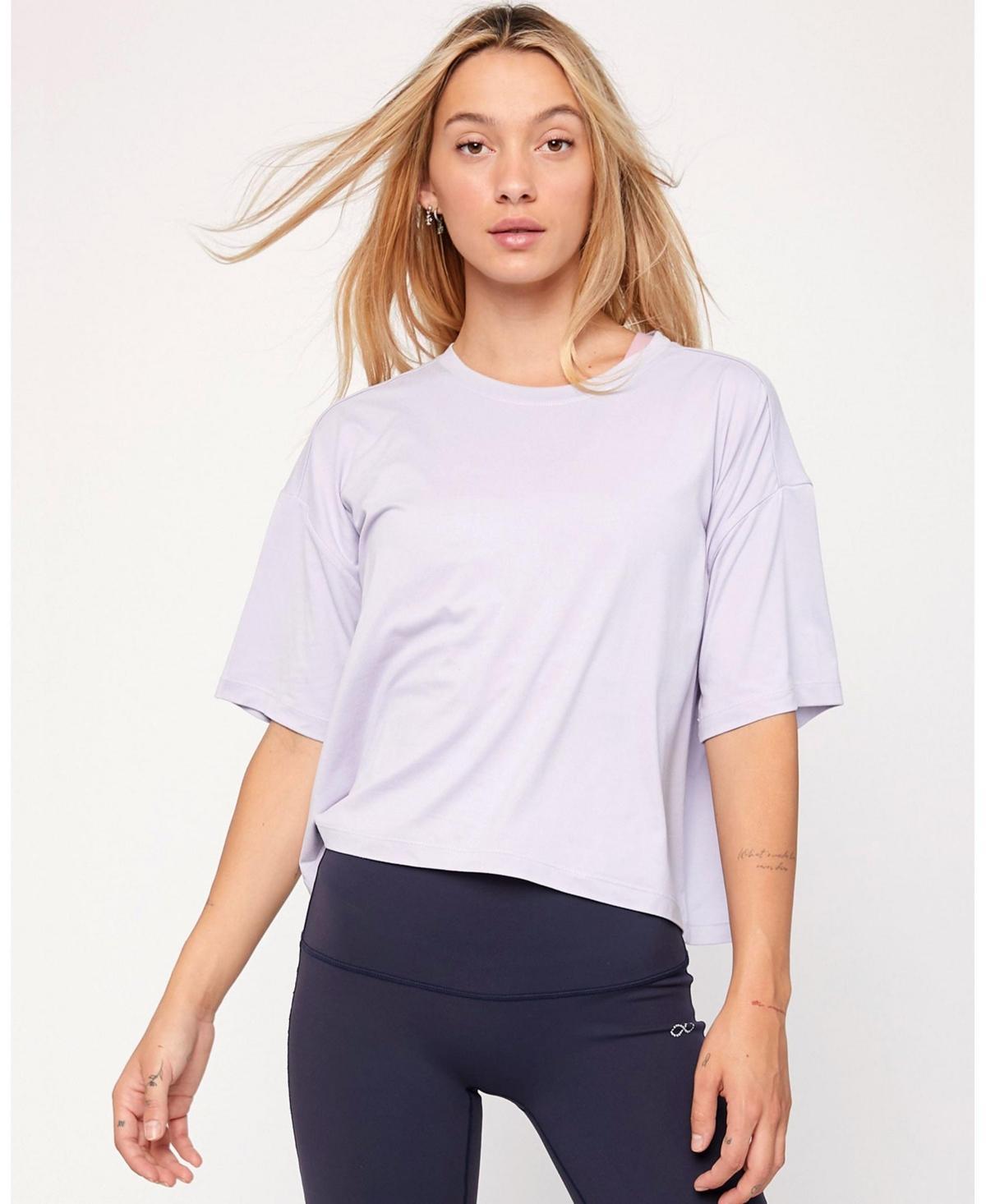 Rebody Active Womens Cozy Boxy Tee Short Sleeve for Women Product Image