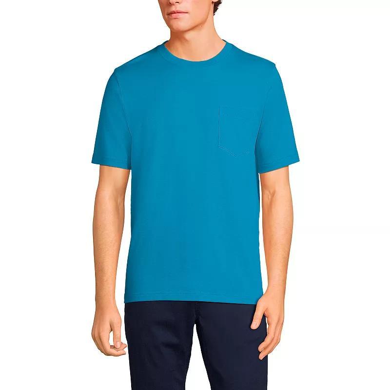 Mens Lands End Super-T Short Sleeve T-Shirt with Pocket Product Image