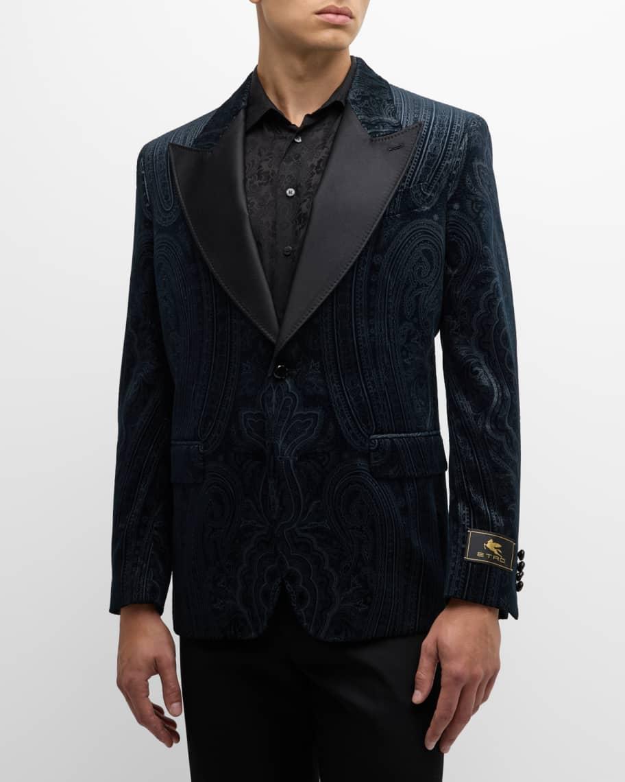 Mens Paisley Velvet Evening Jacket Product Image