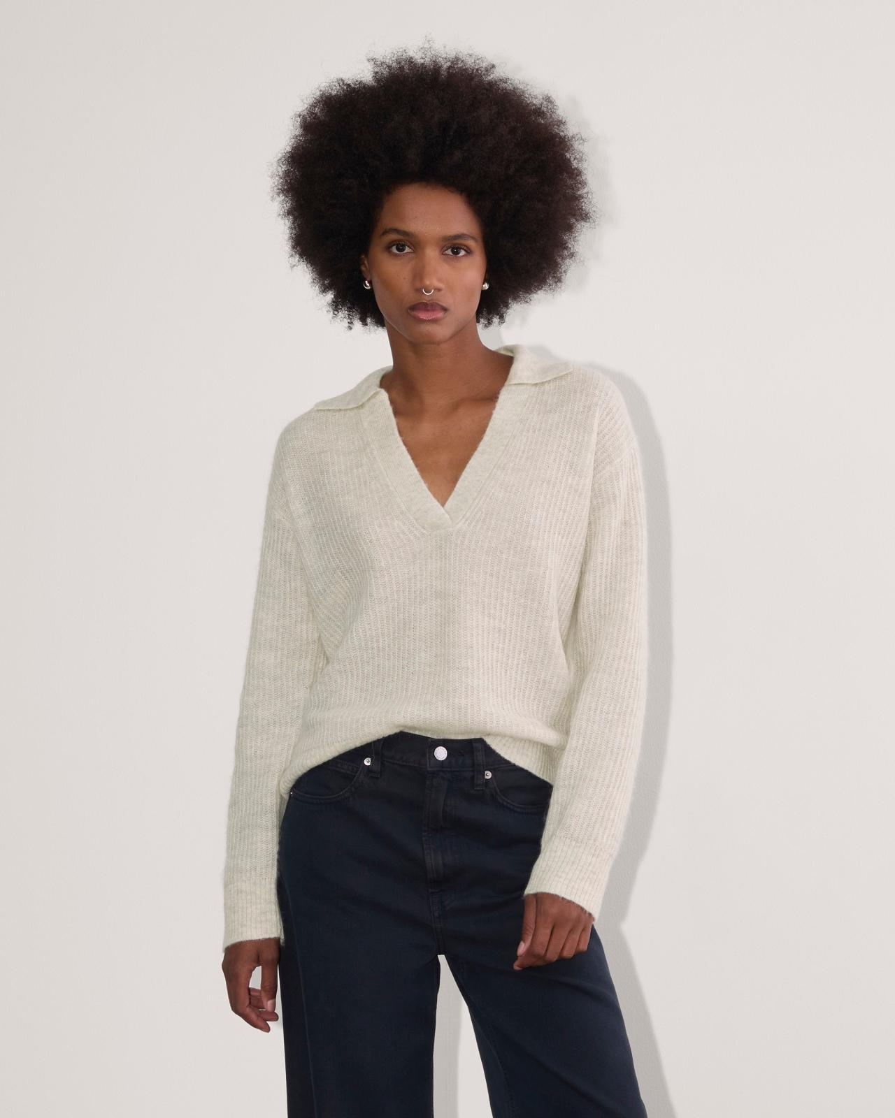 The Oversized Polo in Alpaca Product Image