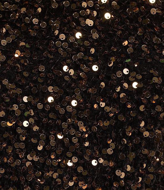 Evolutionary Coordinating Sequin Scoop Neck Long Sleeve Top Product Image