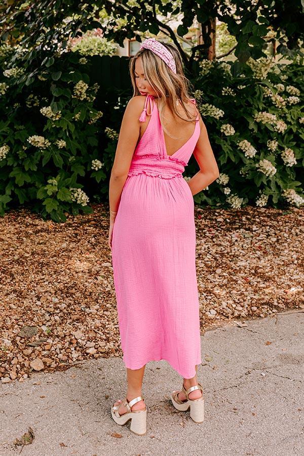 Sweet And Casual Midi in Pink Product Image