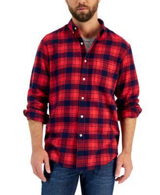 Club Room Mens Regular-Fit Plaid Flannel Shirt, Created for Macys Product Image