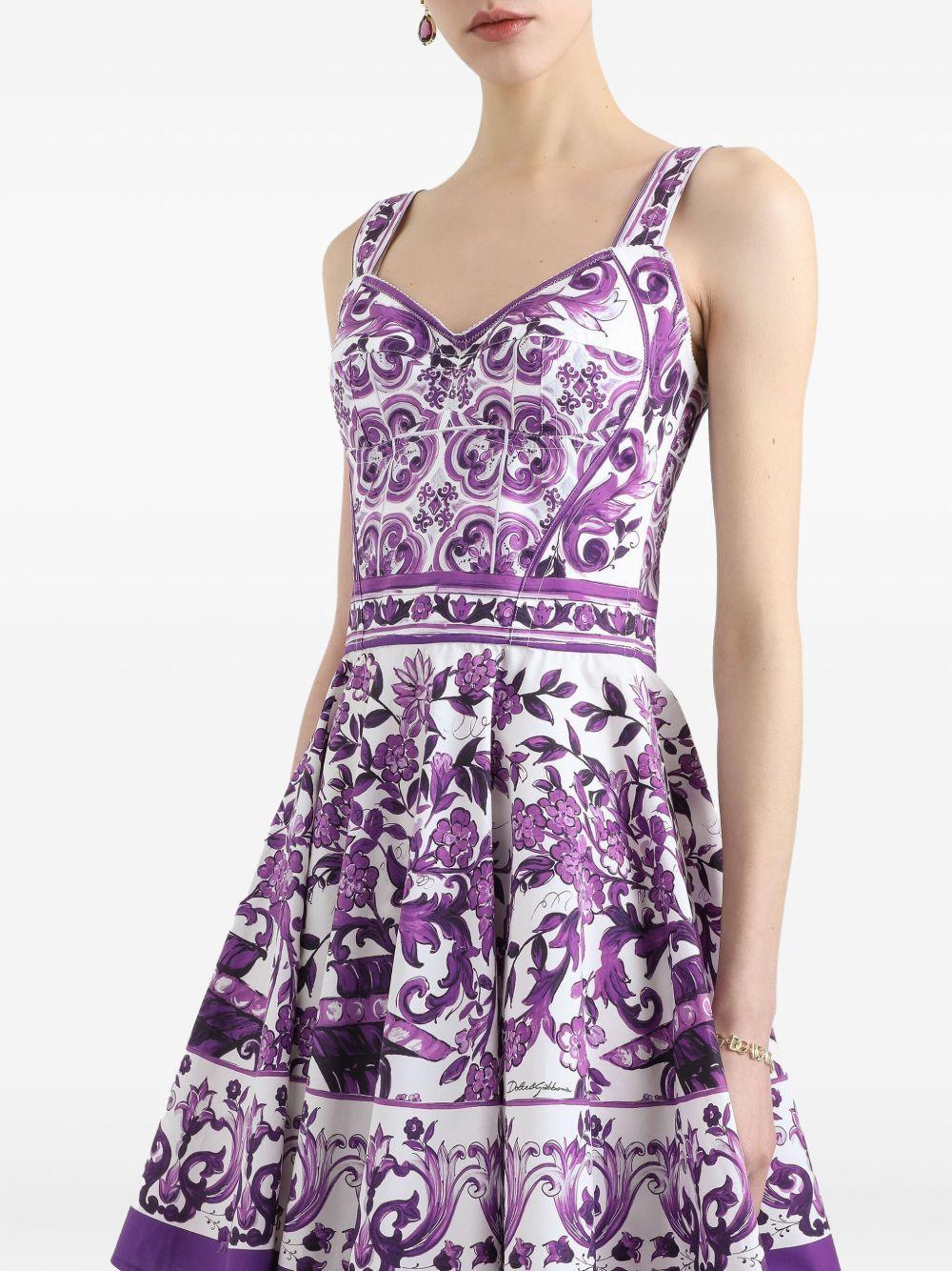 Majolica-print mini dress Product Image